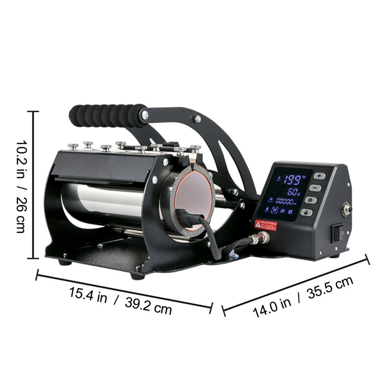 Presse à chaud à grande tasse, presse à chaud à culot 20 oz, presse à gobelet LCD