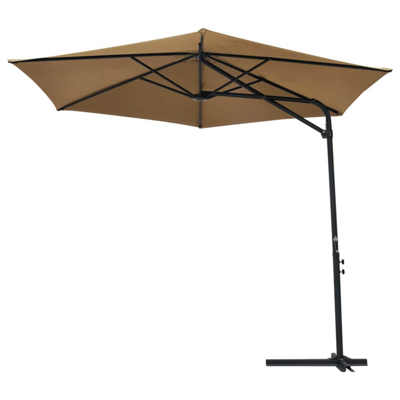 Alyvia 300cm Cantilever Parasol, Manual Lift, Taupe