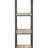 Four Tier Metal Bookshelf With Wooden Shelves, Oak Brown & Gray-123136774-123136775