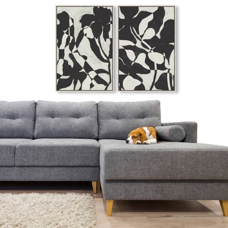 Contrast Nature Set Set by Oliver Gal, 50"H x 34"W, Silver Floater Frame