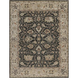 Essence Hand Knotted Wool Area Rug in Gray