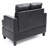 Stylish Transitional Black Loveseat For Two