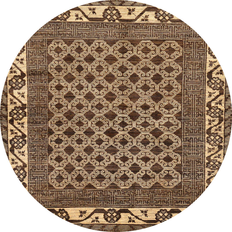Tapis abstrait moderne 297, Rond 6 pi