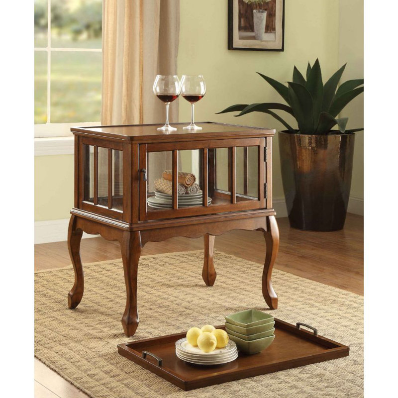 Hanna Accent Console Table, Red Wood