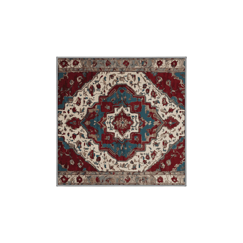 Tapis gris soyeux et moelleux, Carré 5 pi