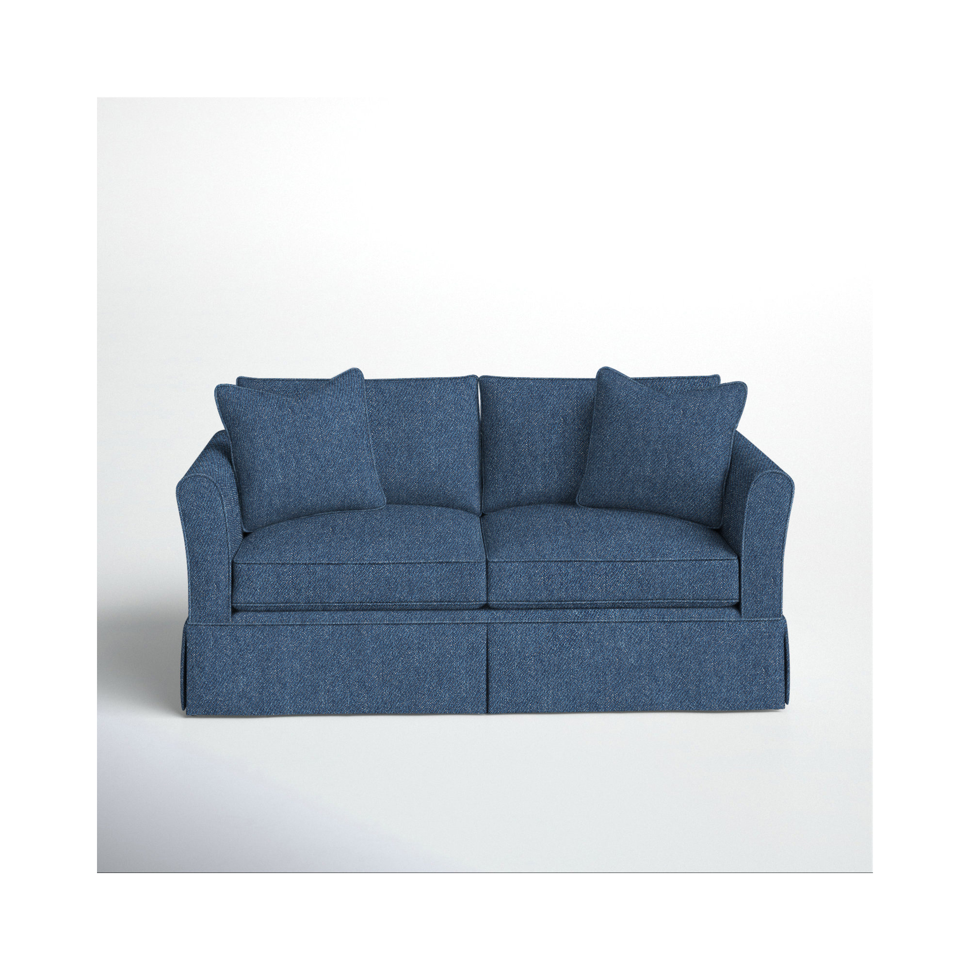 Shelby 60'' Upholstered Sleeper Sofa, Classic Indigo Denim
