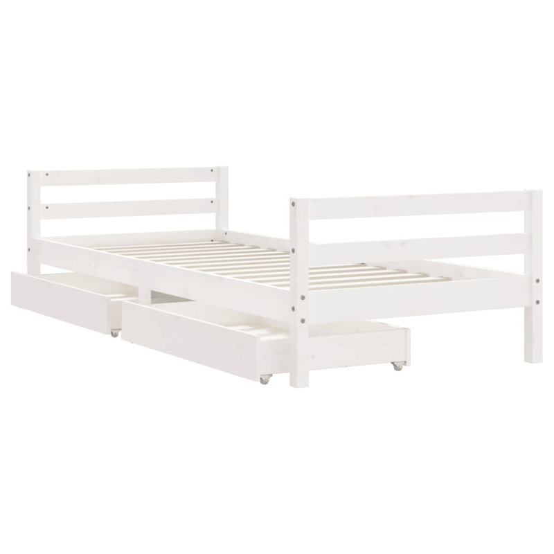 Standard Bed Frame, White, 80cm x 200cm