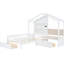 Lit simple avec lit tapissier, capacité de charge, charge sans fil, tablettes, 2 tiroirs, option de déploiement blanc pour l'espace, fondation de tiroirs-486657386