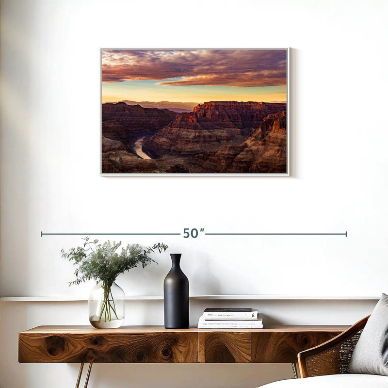 Grand Canyon Rock Forms, Cadre flottant blanc, 31 po x 21 po