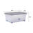 Wham 32L Box with Wheels & Folding Lid Pack of 5 Clear/Cool Grey