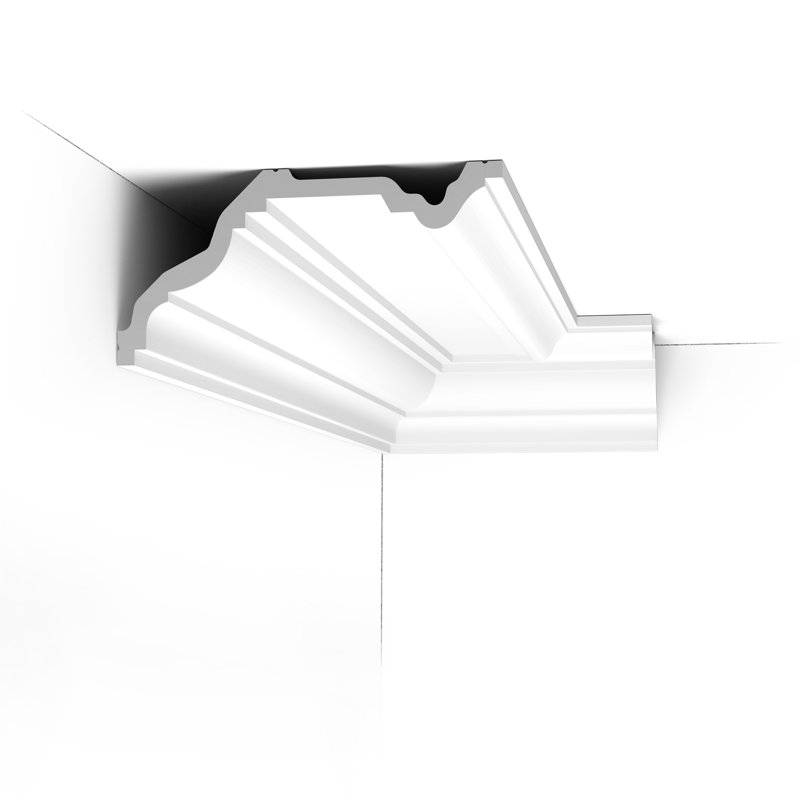 4-1/2 in x 9-1/16 in x 78-3/4 in Primed White Plain Polyurethane Crown Moulding, 10 Pack