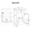 Meuble-lavabo autoportant de 20 po avec lavabo en céramique et support de porte-106714229