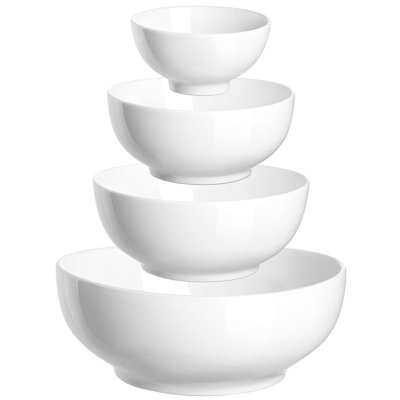DOWAN White Mixing Bowl Set (4-Piece)