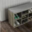 Banc de rangement pour chaussures, banc d'entrée avec coussin rembourré, étagère à chaussures à 3 niveaux avec tiroir et compartiments ouverts, gris