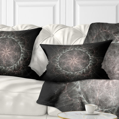 Coussin lombaire à fleur arrondie floral