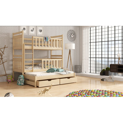 Tequesta Bunk Bed House Beds with Storage Included with Trundle Included