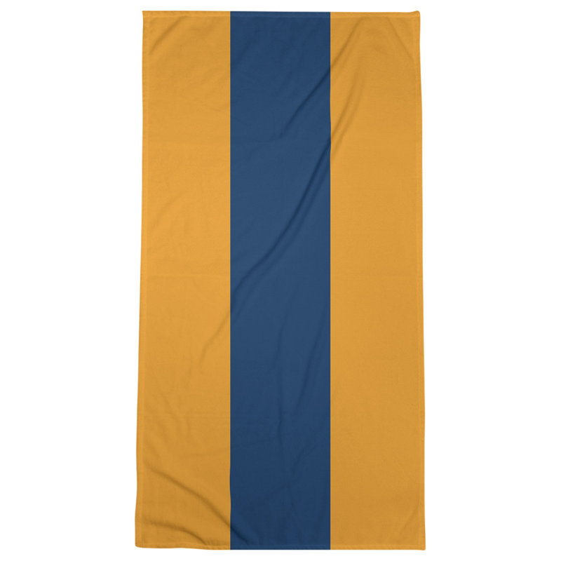 Lightweight Beach Towel, Gold/Navy/Gold