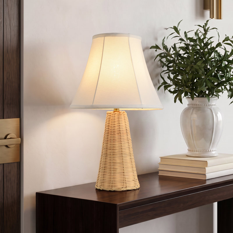 Lampe de table en rotin 20,67 "H