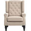 Chaise longue capitonnée à boutons, beige-820351064