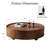 Minimalist Walnut Round Coffee Table with Storage Drawers, Modern Living Room Center Table with Silent-Glide Drawers, Easy Assembly-972430227