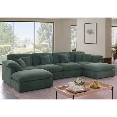 6 - Piece Chenille Sectional by Latitude Run