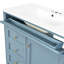 Meuble-lavabo moderne de 36 po avec lavabo en céramique, 3 tiroirs et 1 armoire de rangement, tablette réglable, organisateur de porte d'armoire, glissières de tiroir en métal lisse, poignée texturée exquise à pieds romains