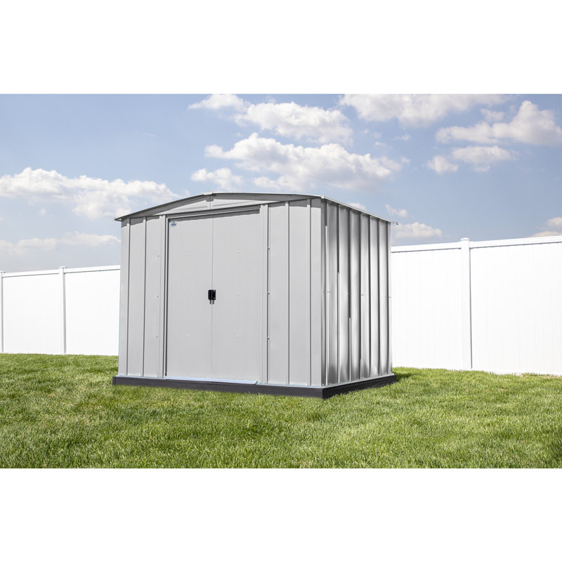 Arrow 8' x 6' Flute Grey Steel Storage Shed