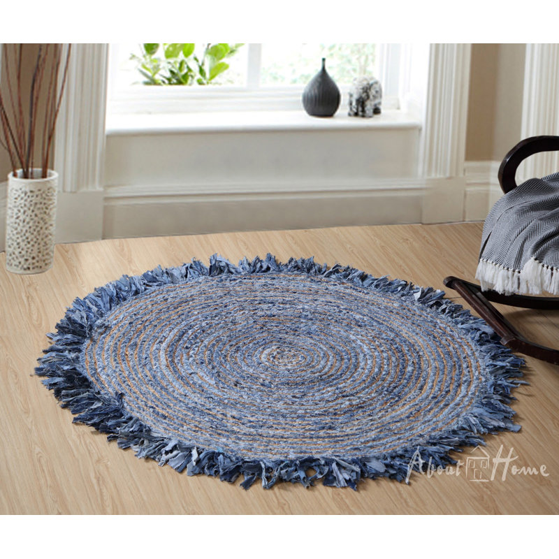 Round Gresham No Pattern And Not Solid Colour Hand Woven Area Rug, Round 180cm