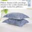 Ensemble de literie réversible Southshore Fine Linens Modern Foliage Blue en microfibre, 1 housse de couette et 2 taies d'oreiller standard, fermeture éclair invisible et attaches aux coins-216139002-216139001
