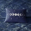 Édredon en velours bleu marine pour lit double / grand