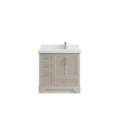 Alys 36'' Single Bathroom Vanity with Quartz Top