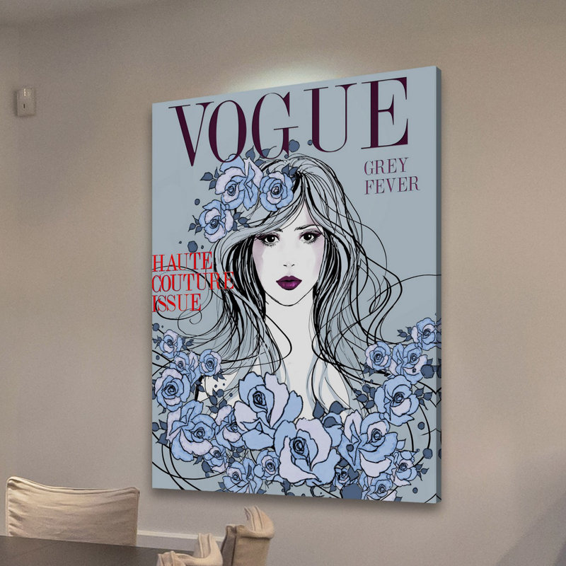 Reproduction d’art sur toile tendue "mag cover" par loretta so, H 52 po x l 40 po x P 1,5 po