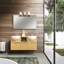 Sigurd 3 - Light Brushed Nickel Seeded Glass Vanity Light