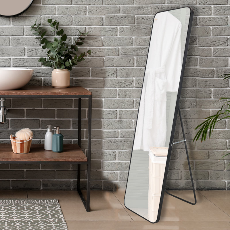 Freestanding Mirror, Black