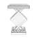 Amla 23'' Tall Pedestal Mirrored Glass Top End Table with Crystal Inlay