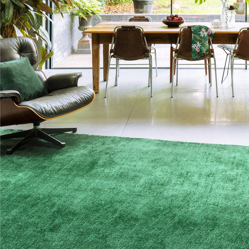 Aikin Solid Colour Shag Area Rug, Rectangle 200 x 290cm