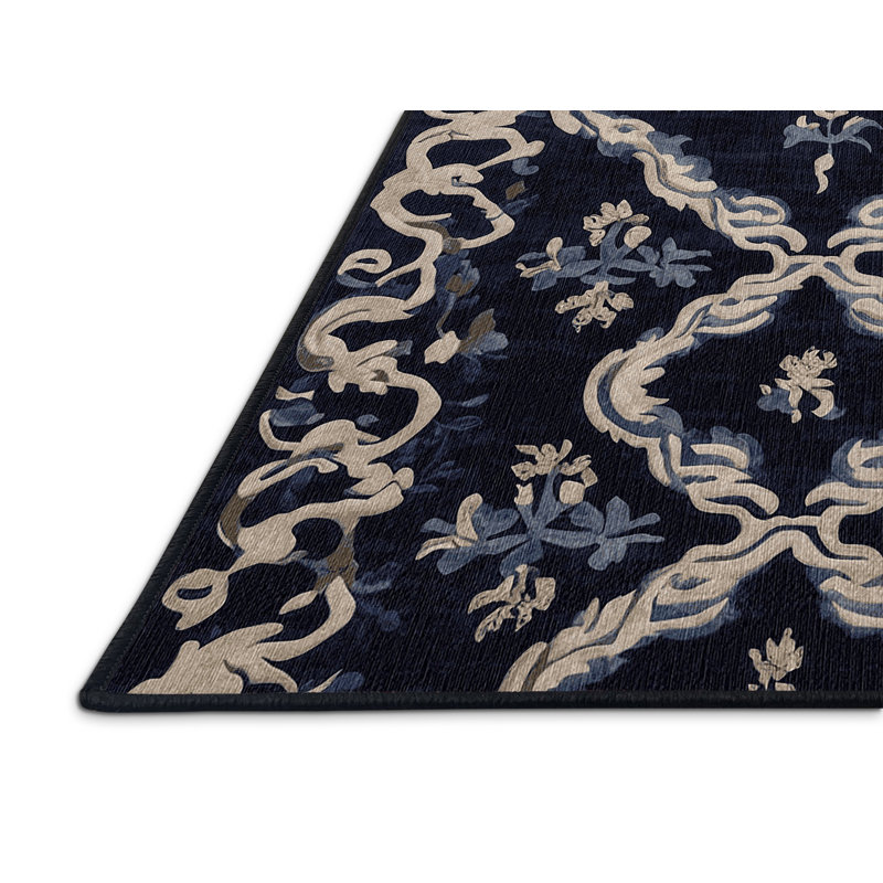 Tapis gris lavable à la machine, Rectangle 8 pi x 10 pi