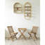 Maez Solid Wood Slat Back Folding Side Chair