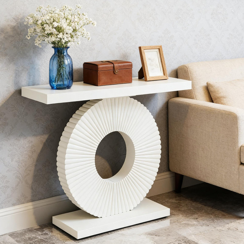 Elegant Entryway Table,Sturdy Hall Table,Versatile Console Table, White