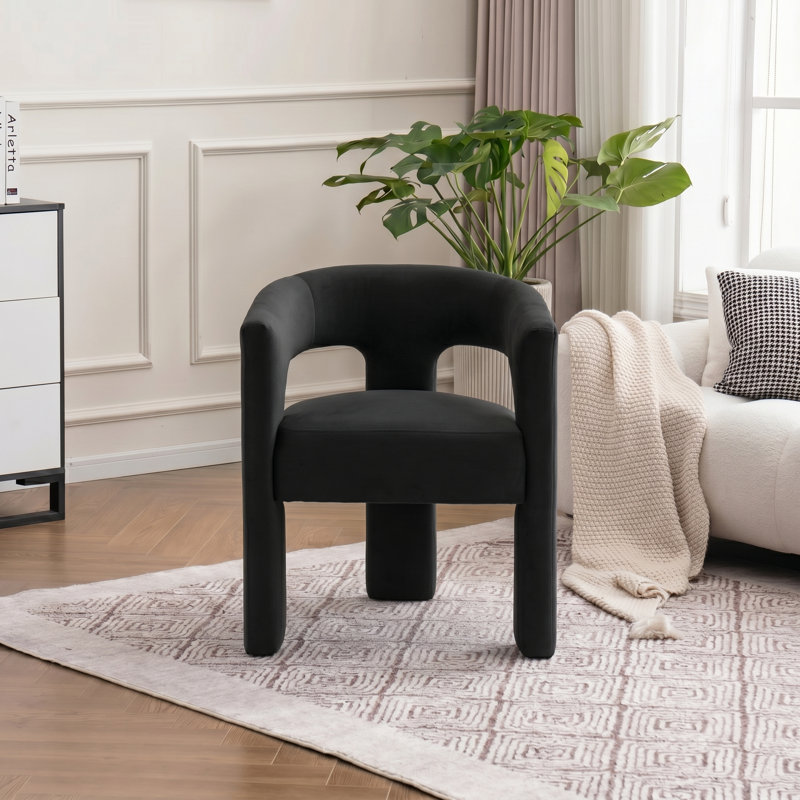 Fauteuil en velours, Black