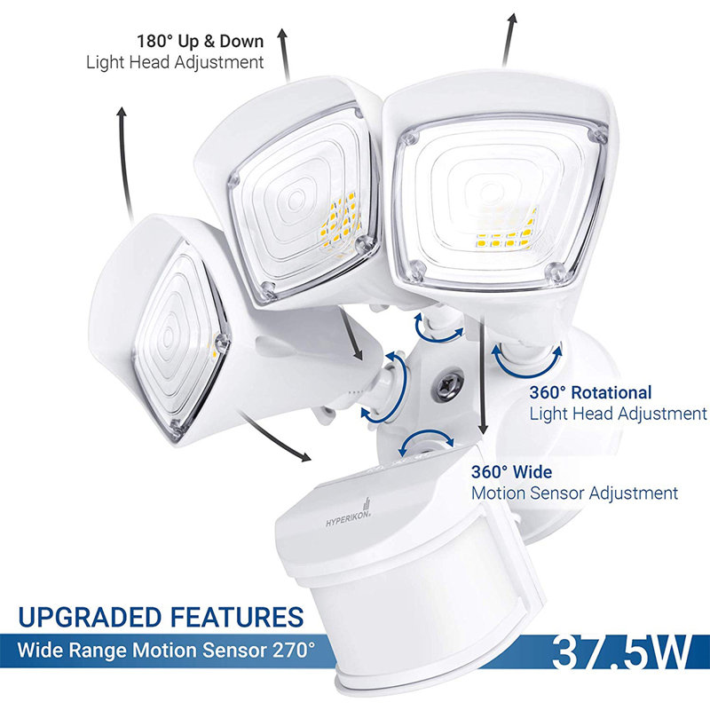 37.5-Watt LED Dusk to Dawn Outdoor Security Flood Light with Motion Sensor
