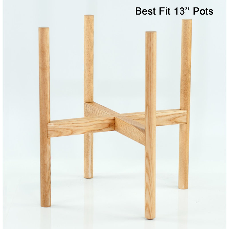 Support pour plante de coin japonais, H 17 po x l 15,5 po x P 15,5 po, Naturel