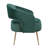 Candide 27.5" Modern Glam Accent Chair with Velvet Fabric Upholstery, Metal Legs in Gold Finish, Foam Wrapped in Poly Fiber-1582782001