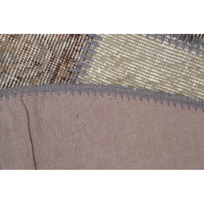 Tapis terreux 5 x 5 Earthy Tones in a Patchwork