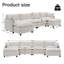 U-shape Boucle Upholstered Sectional Sofa With Armrest-107084686