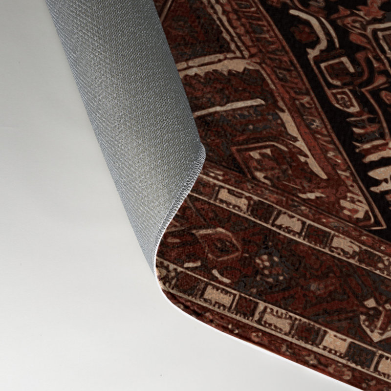 Tapis d'intérieur et d'extérieur brun Persian, Rectangle 9 pi x 12 pi