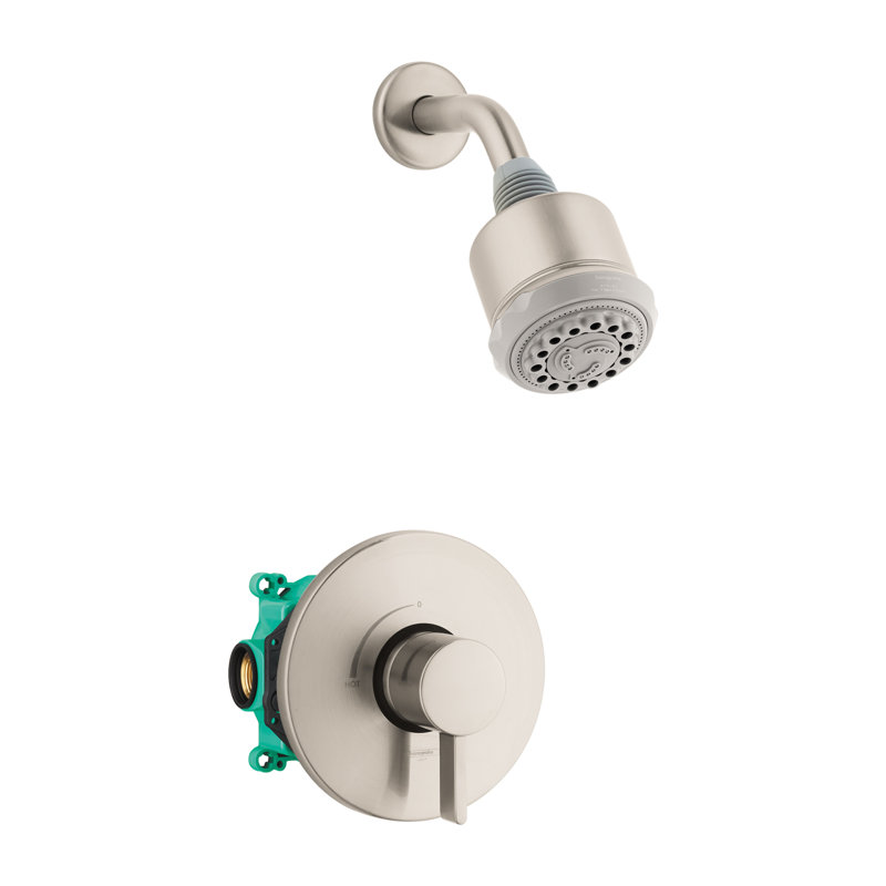 Clubmaster Pressure Balanced Shower Faucet with Rough-in Valve, Brushed Nickel