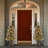 Glittery Bristle Entrance Tree with Clear Lights-1967348248