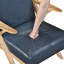 Chaise d'appoint Mid-Century moderne de 26,5 po Granby - Revêtement en similicuir facile d'entretien, structure en bois d'hévéa massif durable-1519185755-1520925121