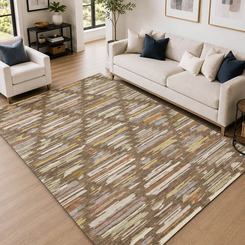 Tapis de qualité supérieure Prisco, Chocolat, 8 pi x 10 pi
